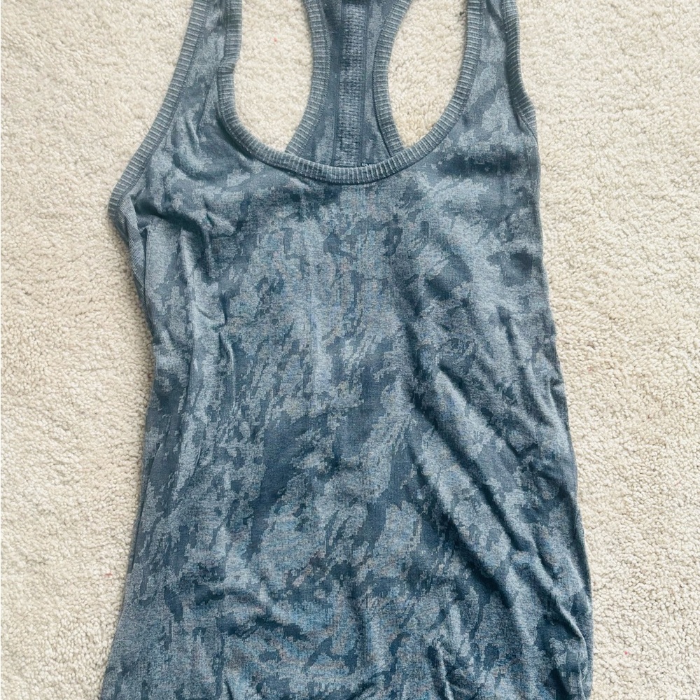 Women's Gray Splash Racer Seamless Tank